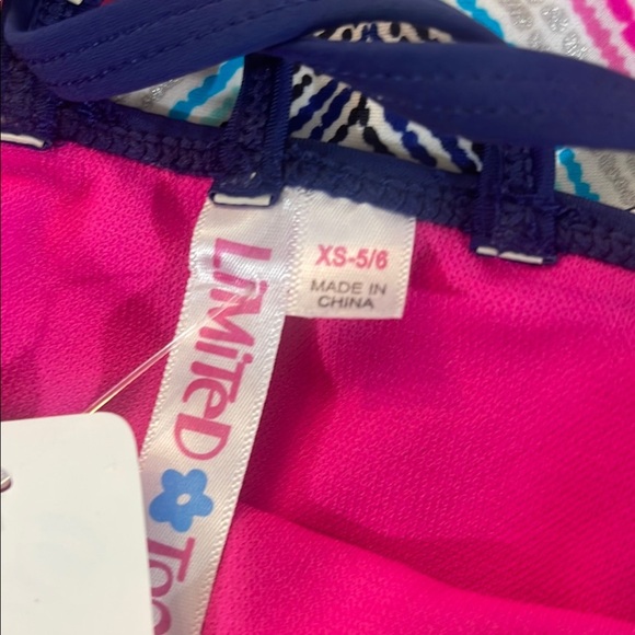 Limited Too Multicolor Chevron Kids Swim One Piece - Picture 5 of 6